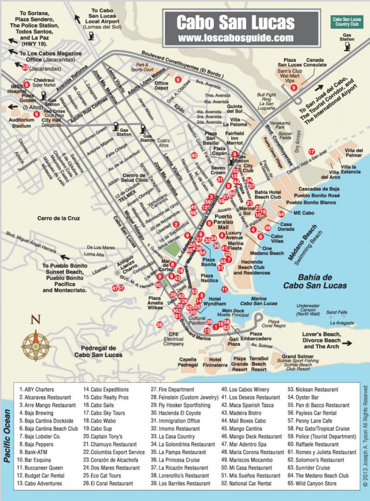 Cabo San Lucas City Map